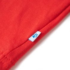 Vidaxl Otroška majica s kratkimi rokavi rdeča 128