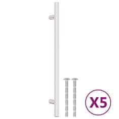 Vidaxl Ročaji za omarico 5 kosov srebrna 192 mm nerjaveče jeklo