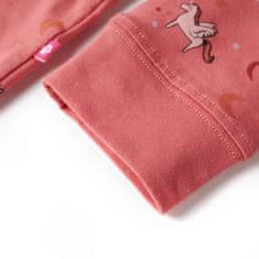 Greatstore Otroška pižama z dolgimi rokavi starinsko roza 104