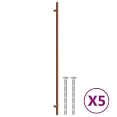 Vidaxl Ročaji za omarico 5 kosov bron 480 mm nerjaveče jeklo