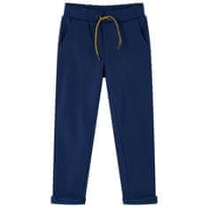 Vidaxl Otroške hlače z vrvico mornarsko modre 92