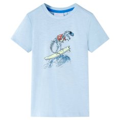 shumee Otroška majica s kratkimi rokavi svetlo modra 104