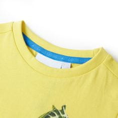 Greatstore Otroška majica s kratkimi rokavi rumena 128