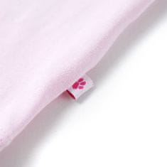 Vidaxl Otroška majica s kratkimi rokavi nežno roza 128