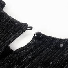 Greatstore Otroška obleka z dolgimi rokavi črna 92