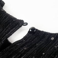 Greatstore Otroška obleka z dolgimi rokavi črna 104