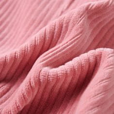 Greatstore Otroška obleka rebrasti žamet svetlo roza 92