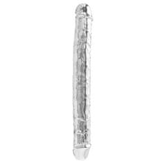 Toyjoy Prozoren dvojni dildo "Clear Real Double Dong" 34,5 cm (R10129)