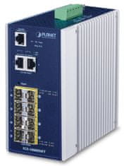 Planet IGS-10080MFT industrijsko stikalo L3, 2x1Gb, 6x1Gb SFP, 2x2,5Gb SFP, 12-48VDC, -40~75°C, IP30