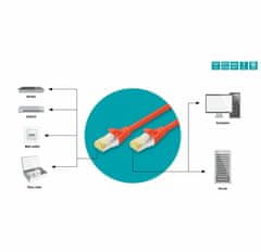 Digitus patch SFTP CAT.6A 0,25m rdeč