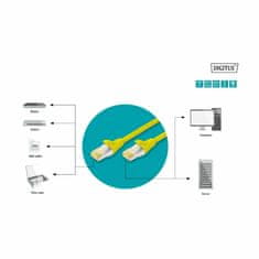 Digitus patch SFTP CAT.6A 0,25m rumen