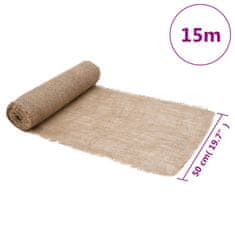 Greatstore Rola iz jute 0,5x15 m 100 % juta 200 g/m²