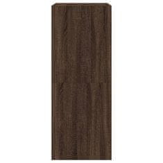 Vidaxl Omarica za čevlje z 2 predaloma rjavi hrast 60x42x108 cm