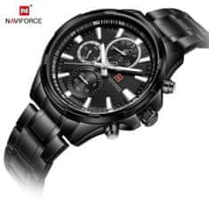 Smart Plus naviforce 9089 moški luksuzni chronograph steel watch: športna eleganca za sodobnega gospoda: japonski kremen, vodoodporen