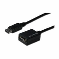 Digitus adapter DisplayPort-VGA 15cm črn črn AK-340403-001-S