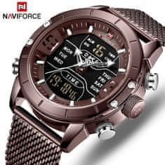 NaviForce 9153 visokokakovostna moška kvarčna ročna ura: Izvrstna izdelava: vrhunski trak iz nerjavečega jekla, vrhunska izdelava 