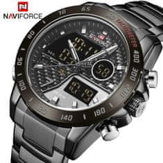 NaviForce NAVIFORCE 9171 SBEBE Luksuzna zapestna ura: Modni, športni Quartz, moške ure - Reloj Navy Force Elegance Black