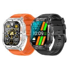 Smart Plus K61 PRO 1,96-palčni zaslon AMOLED Smart Watch - Bluetooth predvajanje glasbe, kompas, šport na prostem, funkcija govorjenja - 380 mAh velika baterija Black