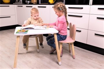 Furnitura SET OTROŠKE MIZICE IN STOLČKA BUNNY (VEČ BARV)