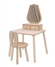 Furnitura MONTESSORI KOZMETIČNA MIZICA TULIPAN (VEČ BARV)-Natur