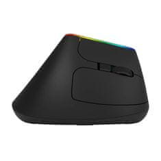 Delux Brezžična vertikalna miška Delux M618C 2.4G 1600DPI RGB (črna)