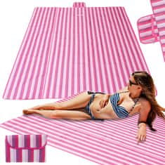 WOWO Podloga za na plažo in odeja za piknik - roza podloga za plažo in odeja za piknik 200x200 cm