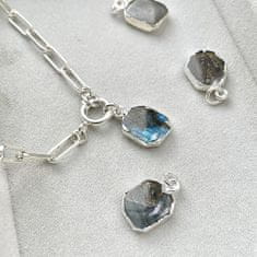 Decadorn Očarljiva ogrlica iz labradorita + gratis srebrna verižica