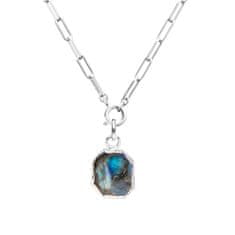 Decadorn Očarljiva ogrlica iz labradorita + gratis srebrna verižica