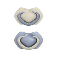Canpol babies Komplet simetričnih silikonskih dud na dotik 6-18m Čista modra barva