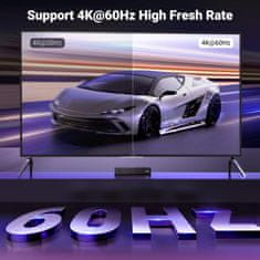 Ugreen HDMI stikalo 4K@60Hz, razdelilnik 3 v 1 s 3D HDR Dolby Atmos podporo