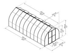 Palram RASTLINJAK - Model BELLA 8X20 - Dimenzija: 247x 613 cm