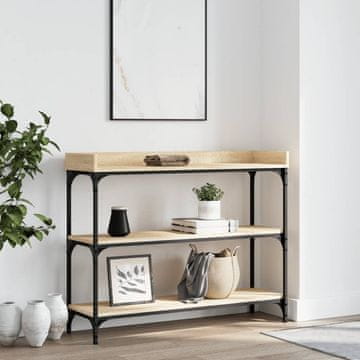 Vidaxl vidaXL Konzolna mizica s policami, hrast sonoma, 100x30x80 cm