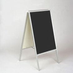 TIP Table črna, oglasna A tabla, magnetna, emajlirana, 80 x 60 cm