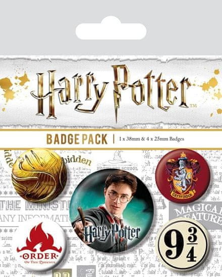 Epee Komplet značk Harryja Potterja - Gryffindor