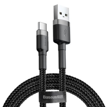BASEUS CATKLF-BG1 Kabel Cafule USB-C 3A 1m sivo/črno