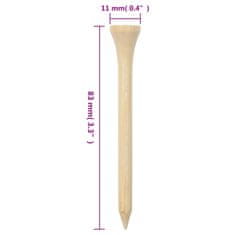 Vidaxl Podstavek za golf 1000 kosov 83 mm bambus