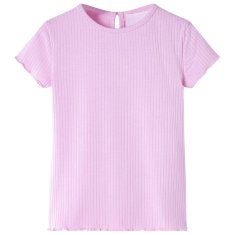 shumee Otroška majica s kratkimi rokavi svetlo roza 140