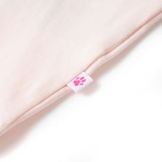 Vidaxl Otroška majica s kratkimi rokavi z volančki nežno roza 140
