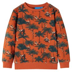 Greatstore Otroški pulover svetlo rjast 104