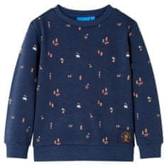 Greatstore Otroški pulover mornarsko modra melange 128