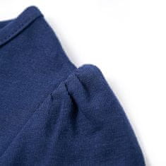 Greatstore Otroška majica s kratkimi rokavi mornarsko modra 104