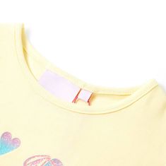 Vidaxl Otroška majica z rolerji nežno rumena 92