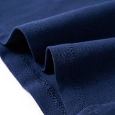 Greatstore Otroška majica s kratkimi rokavi mornarsko modra 128