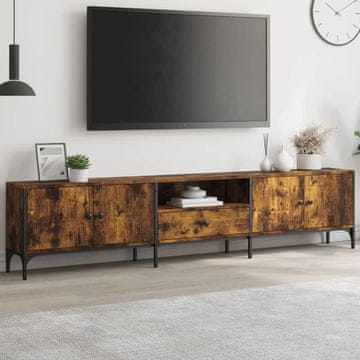 Vidaxl vidaXL TV omarica s predalom dimljen hrast 200x25x44 cm