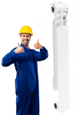 shumee Bel aluminijasti radiator z rebri Lider 75