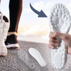 SOLFIT® Vložki za čevlje, Ergonomski vložki, 4D tehnologija oblakov, Vpijanje vlage, Opora stopalom (1 par, 35-39, Siva) | CLOUDSTEP