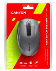 Canyon MW-9, 2-v-1 brezžična optična miška, siva