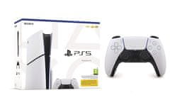 Sony PlayStation 5 D Chassis igralna konzola + dodaten PS5 DualSense kontroler, bel - odprta embalaža