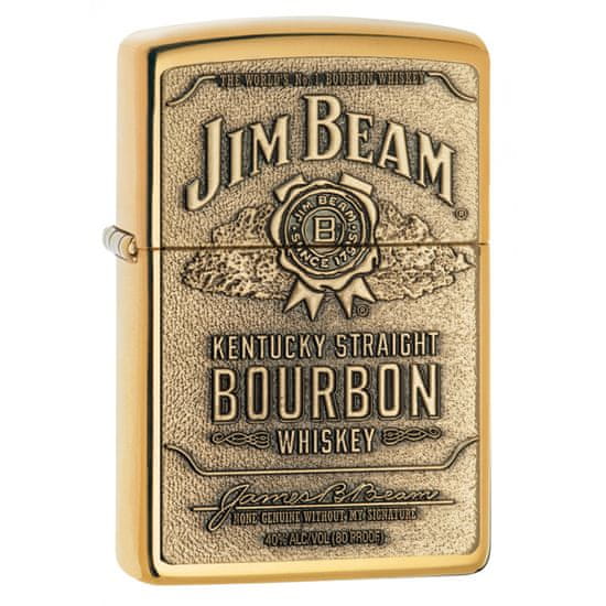 Zippo Zippo 23156 Jim Beam Brass Emblem bencinski vžigalnik