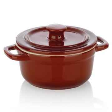 Kela Kela KL-11839 Malin keramika rdeča s pokrovom 9,5cm 14,0cm